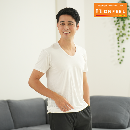 【ONFEEL】VネックインナーT/半袖