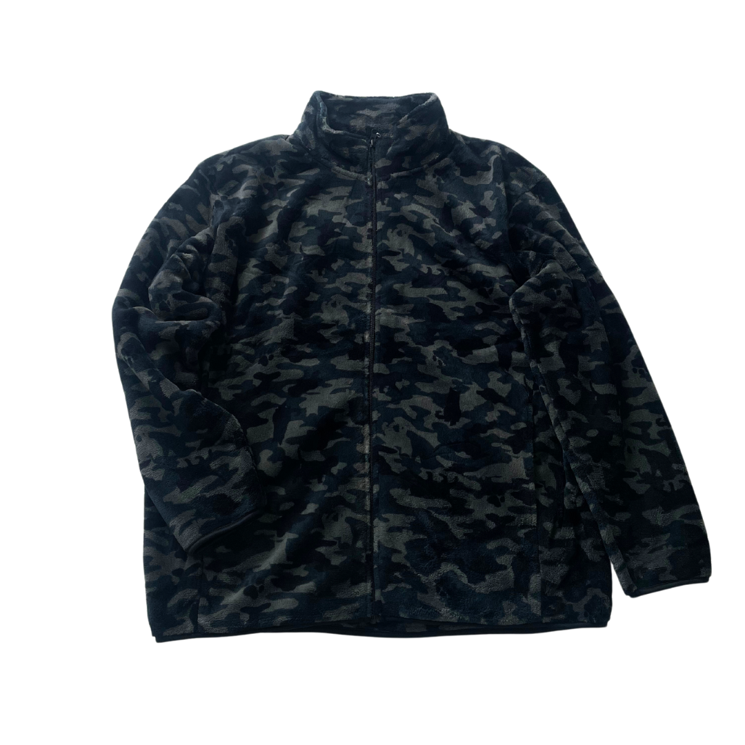 MEN シルキーフリースジャケット(柄もの)