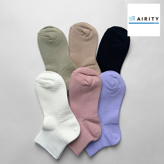 AIRITYソックスハーフ(鹿の子メッシュ)