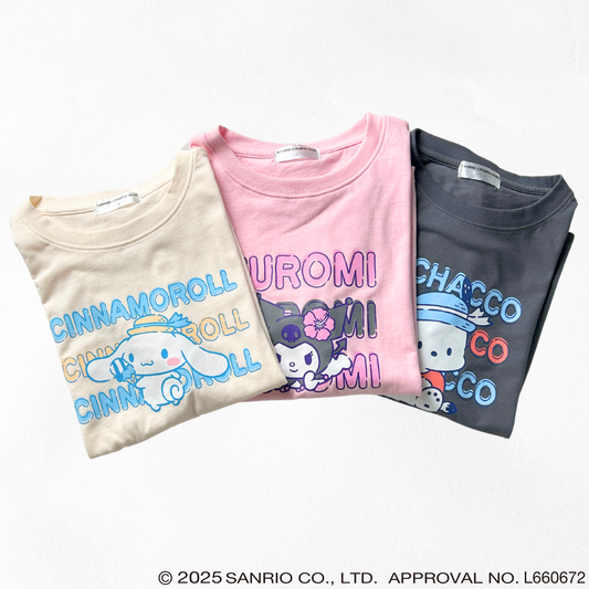 サンリオキャラクターズ前ロゴ半袖Tシャツ