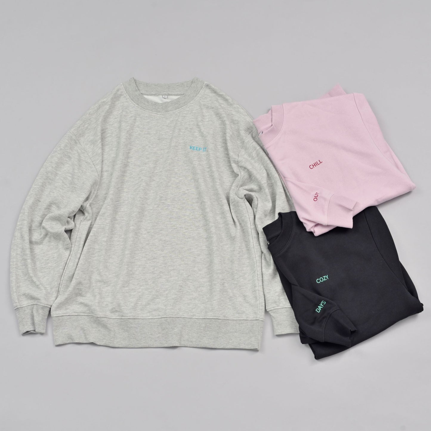 らくにのびーるストレッチスウェットプルオーバー