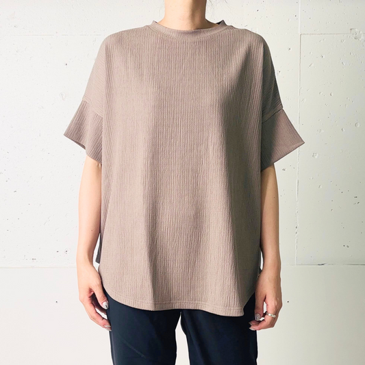 ひんやり冷感楊柳ゆるシルエットTシャツ