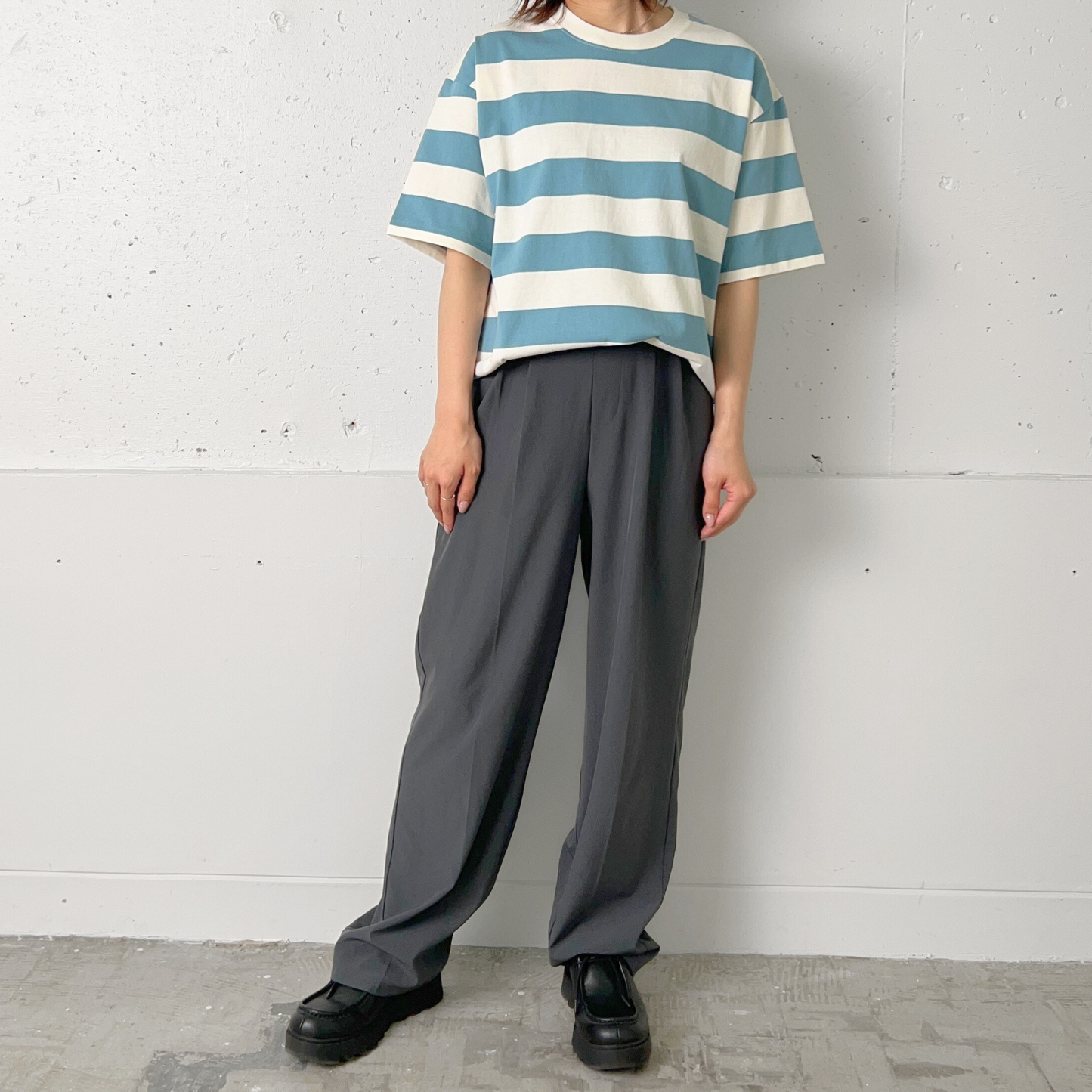 綿100% BIG Tシャツ(ボーダー)