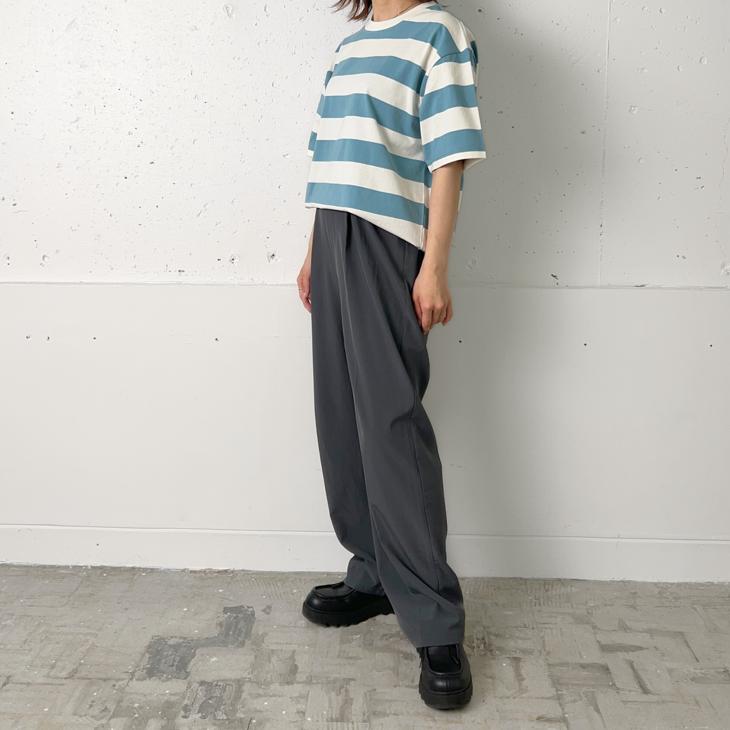 綿100% BIG Tシャツ(ボーダー)