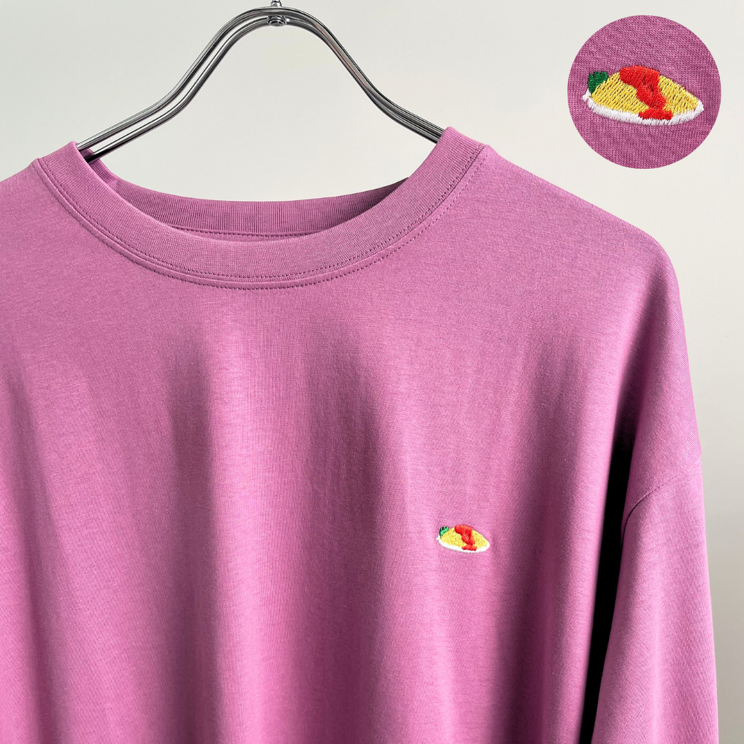 MEN 綿100%長袖刺繍Tシャツ
