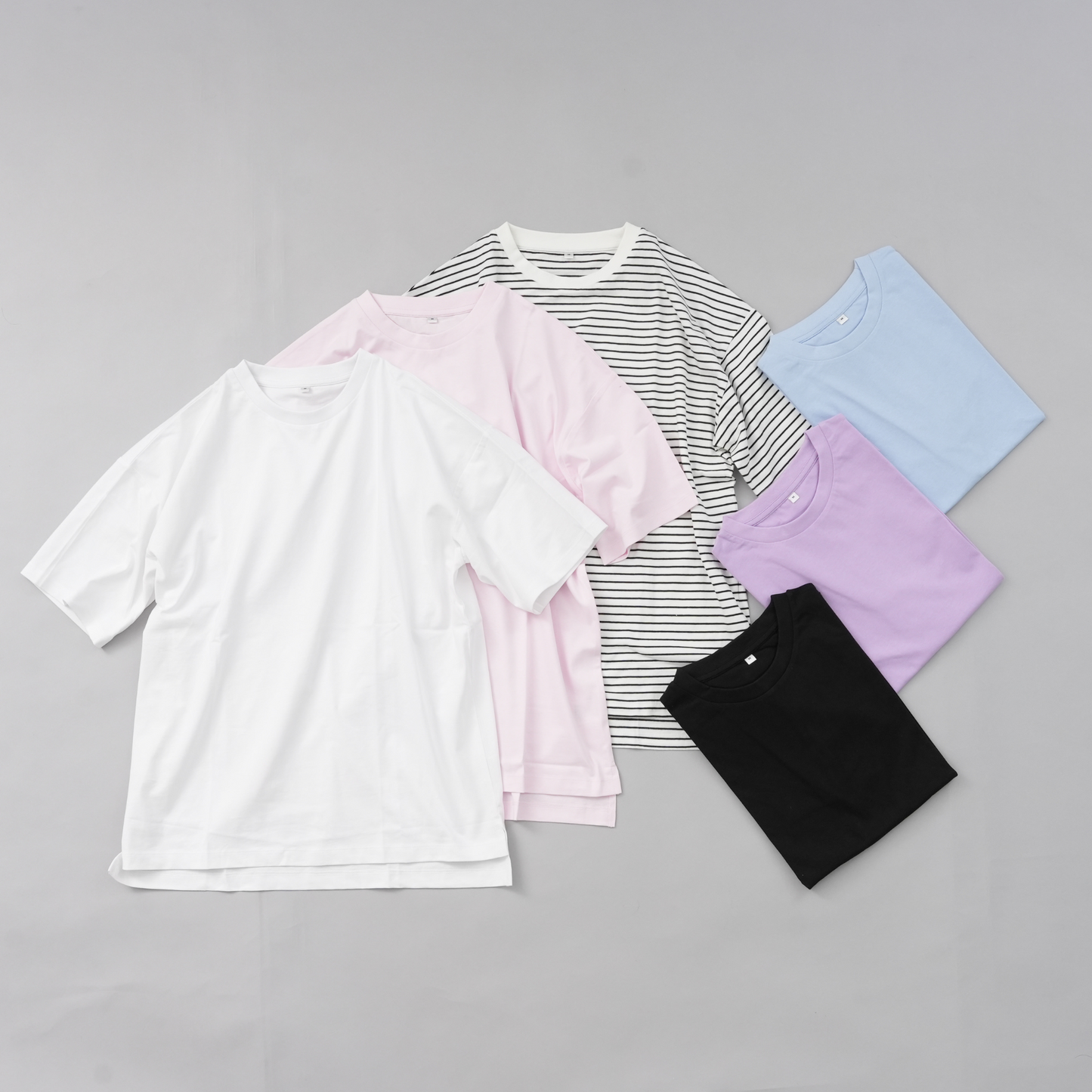 WOMEN 綿100%ワイドスリットTシャツ