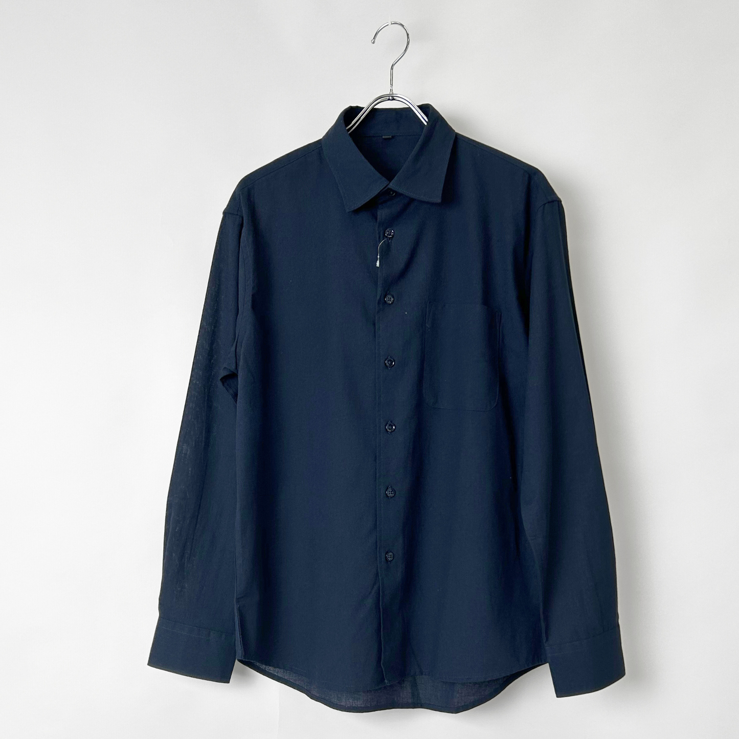 麻混長袖シャツ