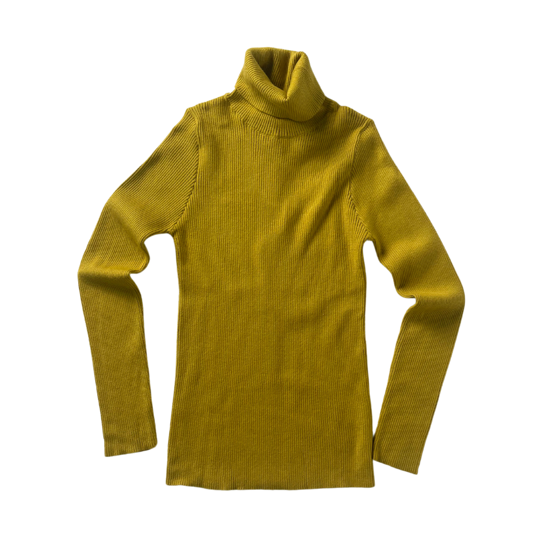 シルキーニットタートルネックセーター