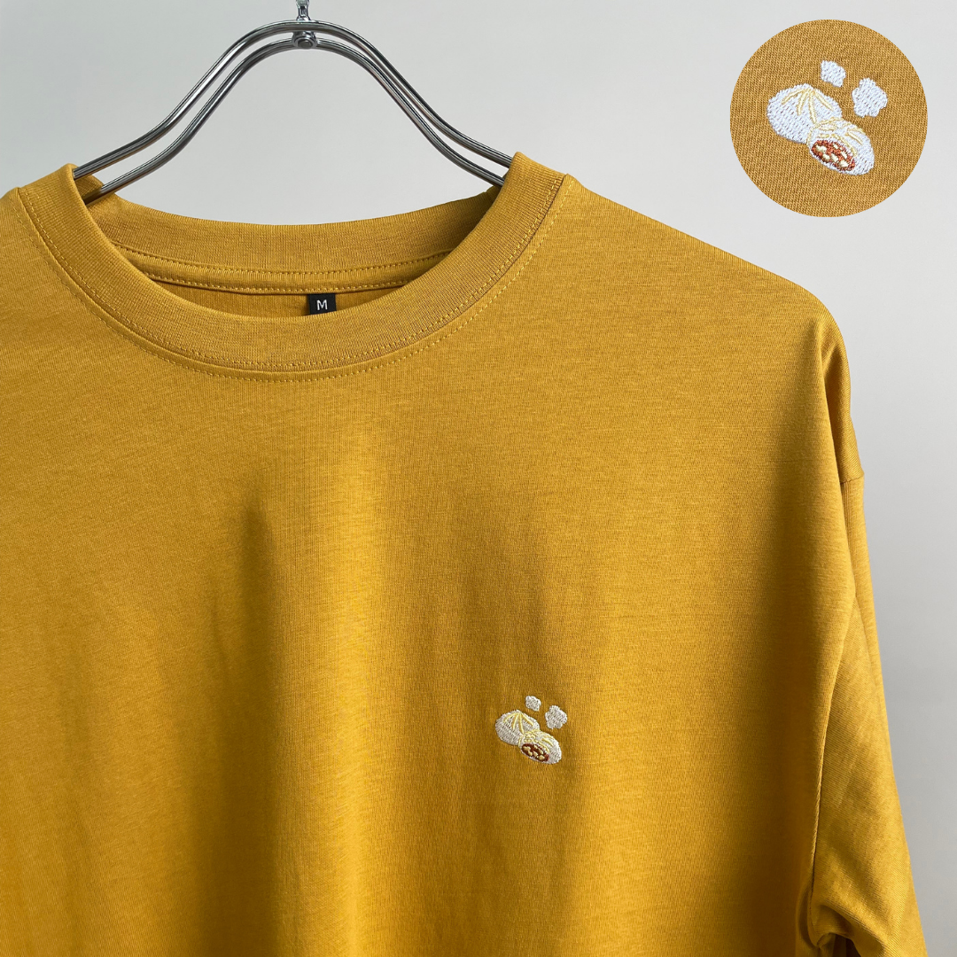 MEN 綿100%長袖刺繍Tシャツ