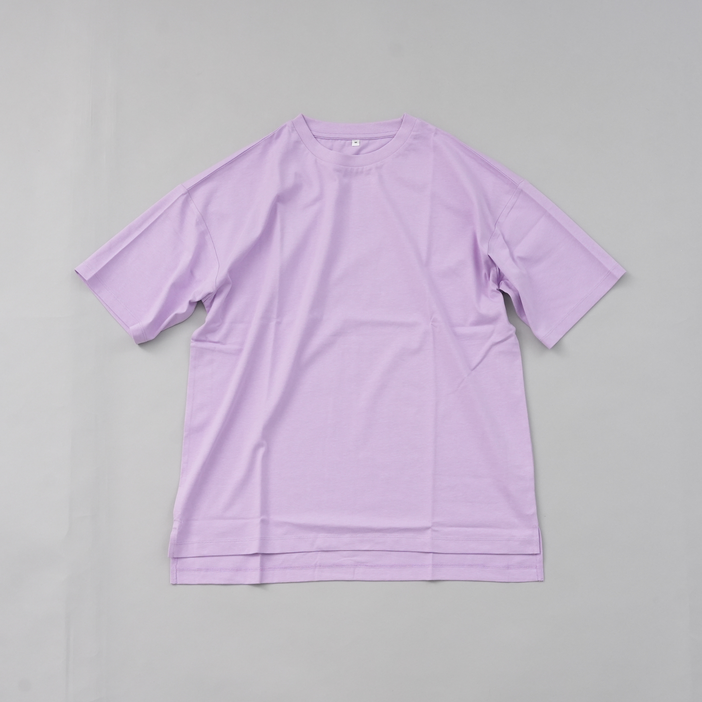 WOMEN 綿100%ワイドスリットTシャツ