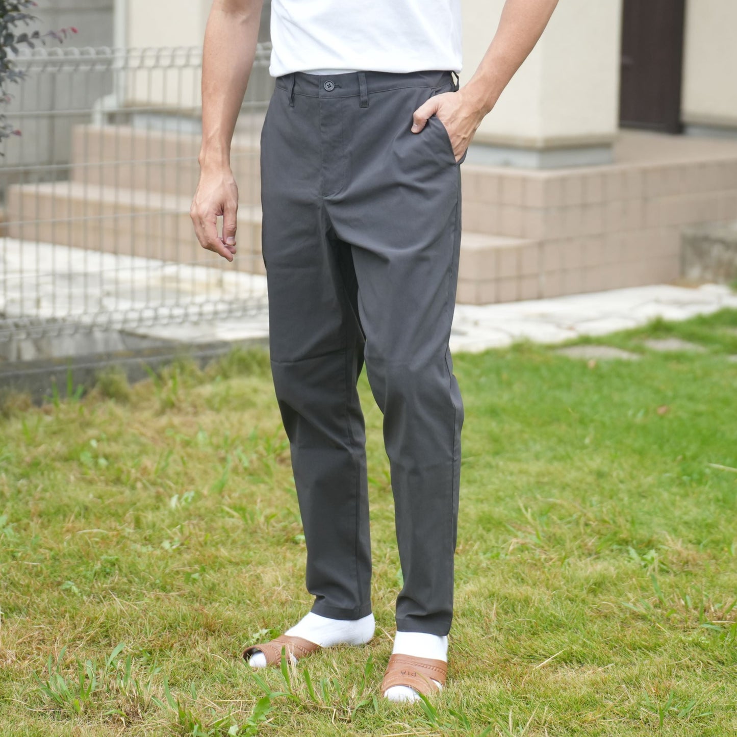 MEN NOBIRUNOストレッチパンツ(前開き)