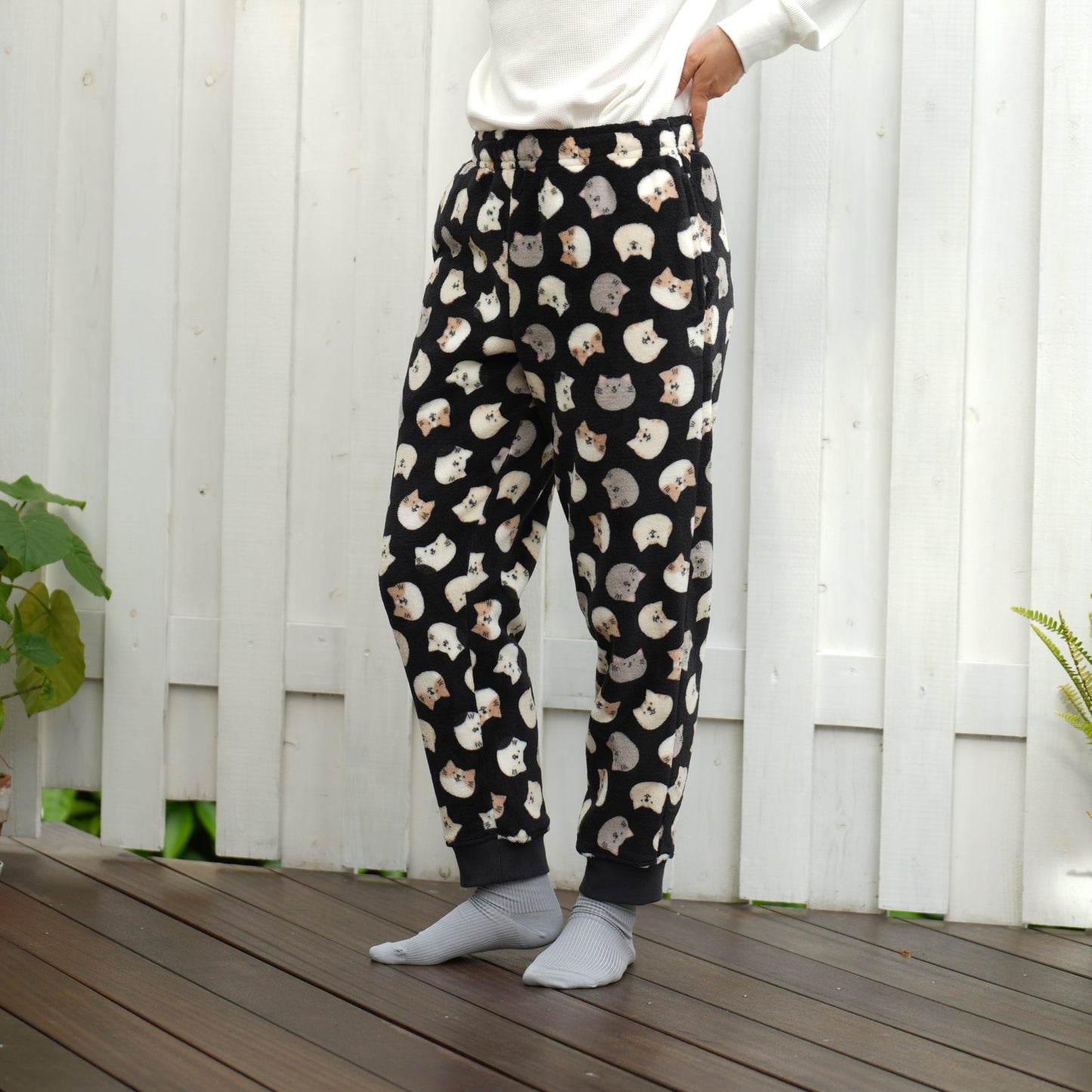 WOMEN シルキーフリースパンツ(柄もの)