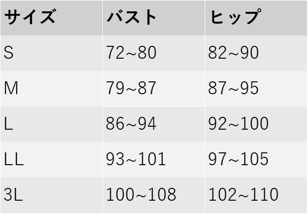 サイズチャート