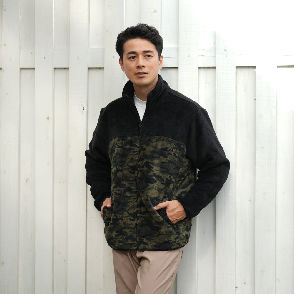 シルキーフリースジャケット(柄もの)