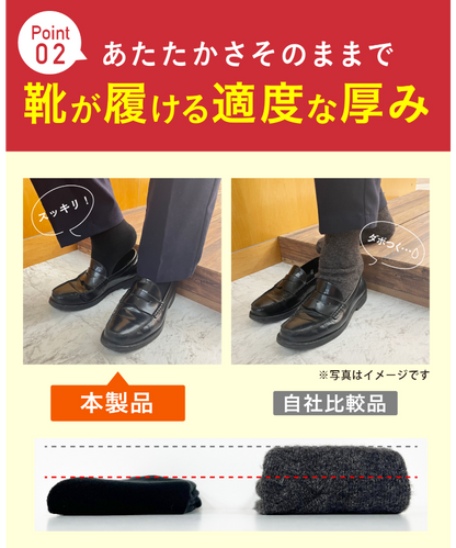 【ココピタあったか実感】メンズソックス [ハーフ丈]