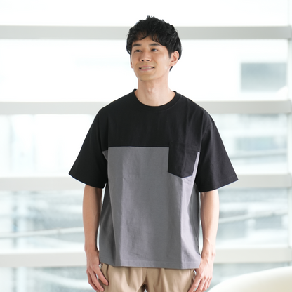 MEN 綿１００％ＢＩＧＴシャツ （切替）