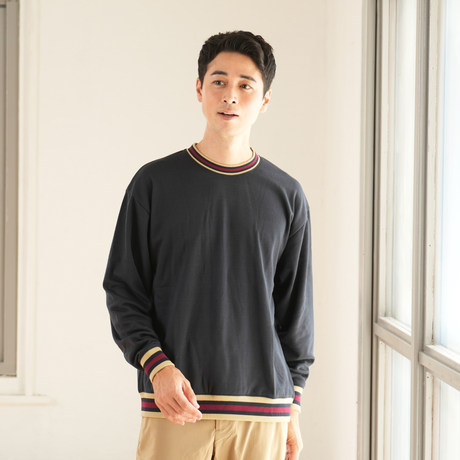 裏起毛スウェットプルオーバー(リブライン)
