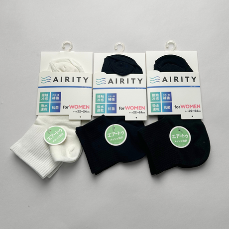 AIRITYソックスリッチェルハーフ（メッシュ）