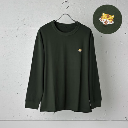 綿100%刺繍Tシャツ(長袖)