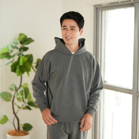 エアリーストレッチ オーバーサイズプルパーカー