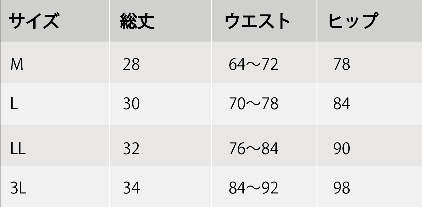 サイズチャート