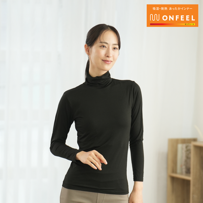 【ONFEEL】タートルネックインナーT/９分袖