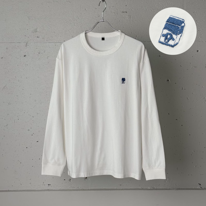 綿100%刺繍Tシャツ(長袖)