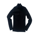 シルキーニットタートルネックセーター