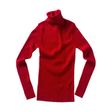 シルキーニットタートルネックセーター