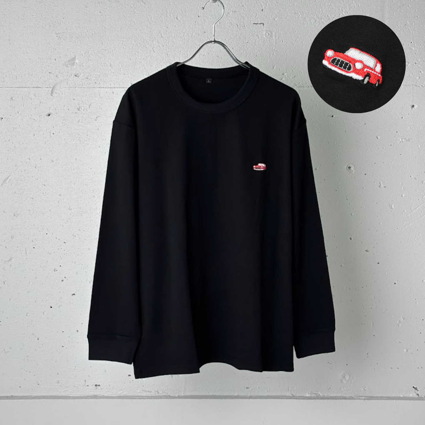 綿100%刺繍Tシャツ(長袖)