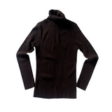 シルキーニットタートルネックセーター