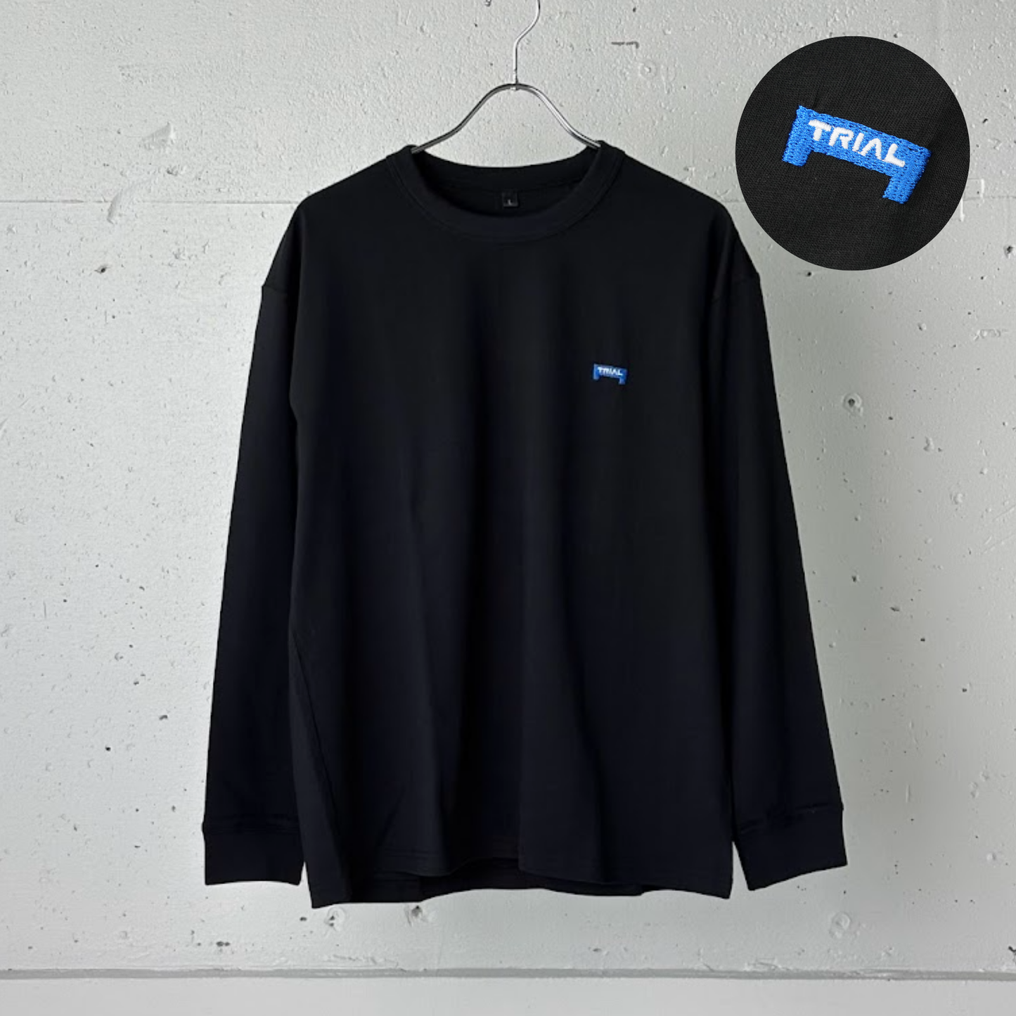 綿100%刺繍Tシャツ(長袖)