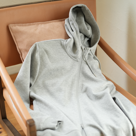 【AIRY】ストレッチ スウェット ジップパーカー