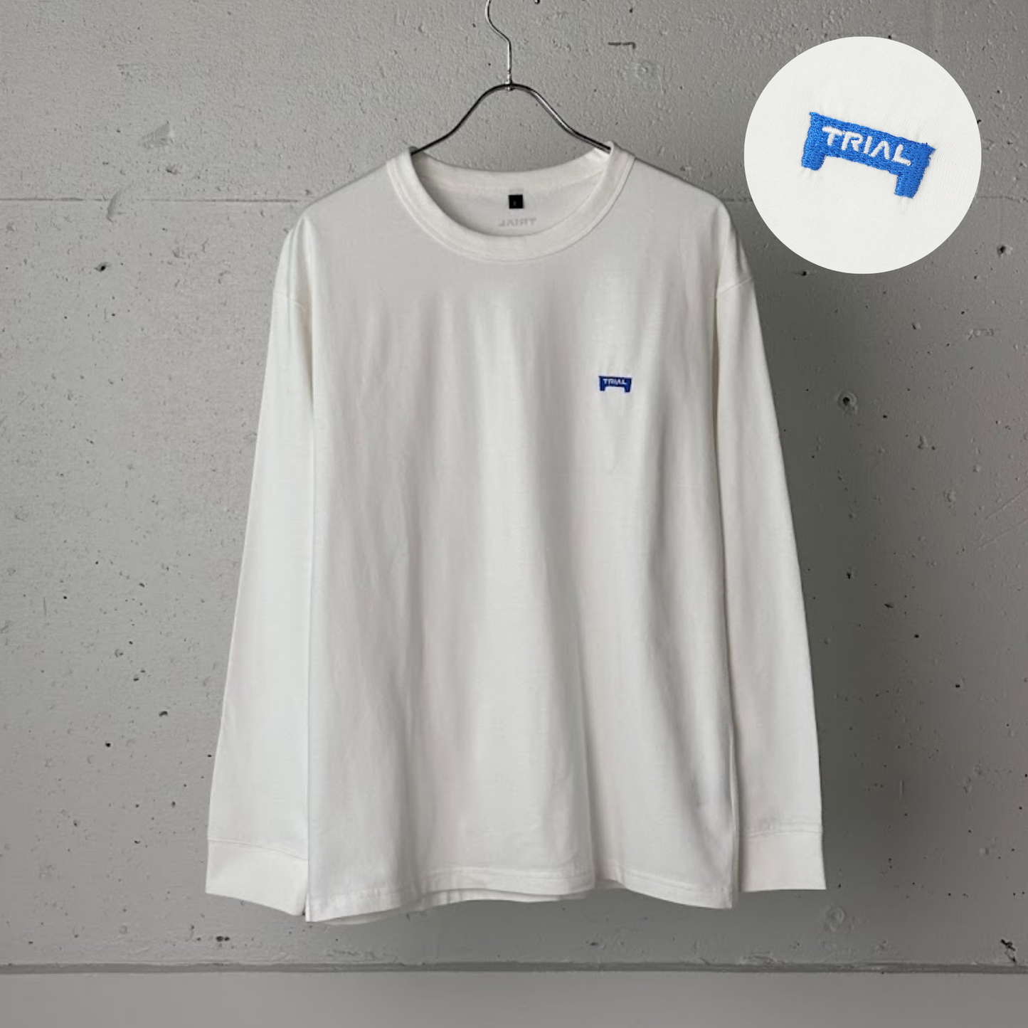 綿100%刺繍Tシャツ(長袖)