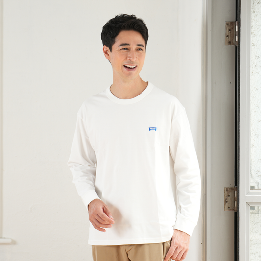 綿100%刺繍Tシャツ(長袖)