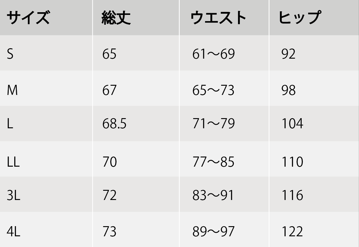 サイズチャート