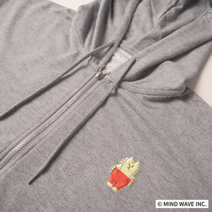 ごろごろにゃんすけ刺繍ZIPパーカー